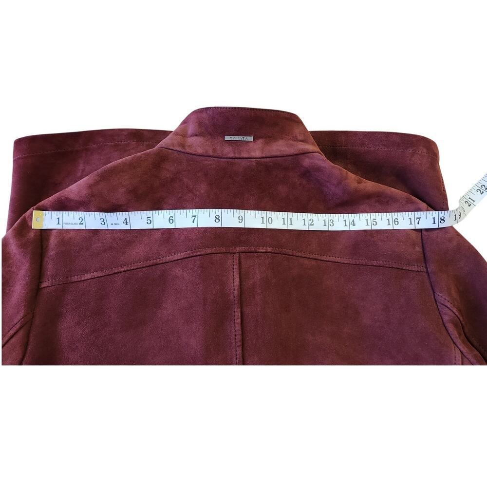 Emiliano Zapata Suede Leather Deep Burgundy Red Jacket Men Size Medium NWOT - Picture 16 of 16
